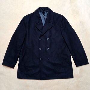Lauren Ralph Lauren Wool Blend Double Breasted Naval Pea Coat - Size XXL (50-52)